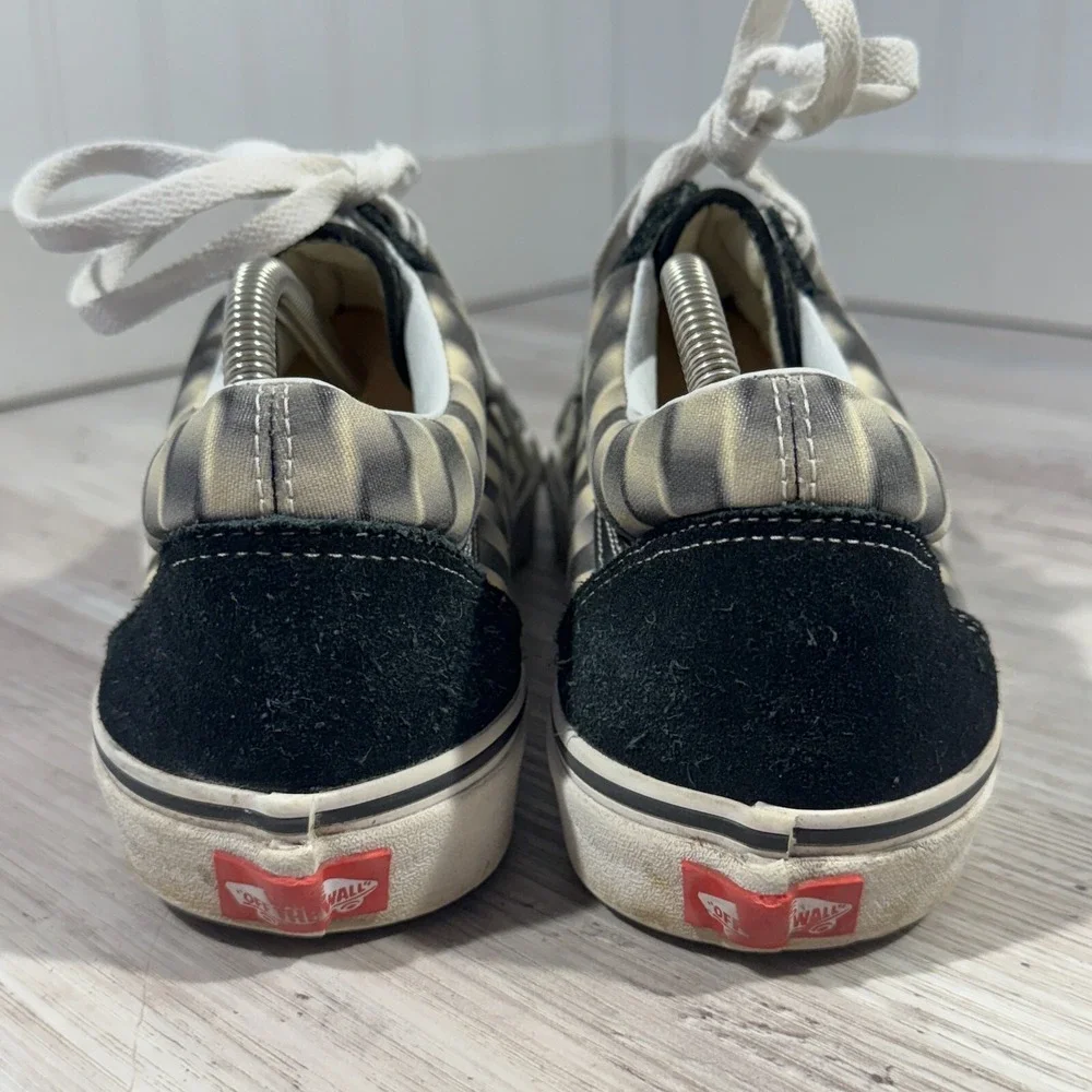 Vans Off The Wall Old Skool Blur Black/White Checkerboard Skater M 11.5‎